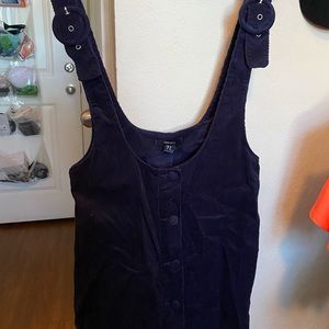 Navy Blue Corteroid Overall Skirt